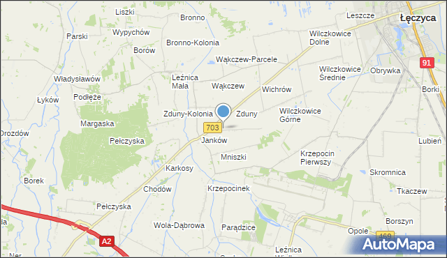 mapa Janków Górny, Janków Górny na mapie Targeo